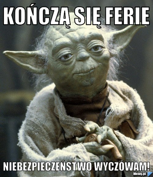 Kończą się ferie niebezpieczeństwo wyczówam!