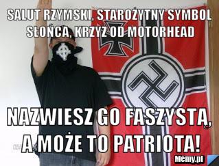 Salut rzymski, starożytny symbol słońca, krzyż od motorhead Nazwiesz go faszystą, a może to patriota! - Memy.pl