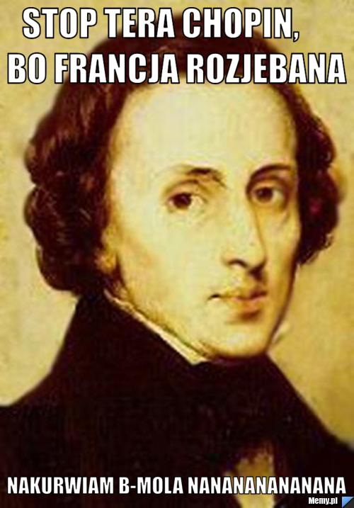 Stop tera chopin,     bo francja rozjebana nakurwiam b-mola nanananananana