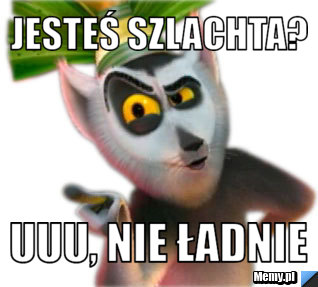 Jesteś szlachta? uuu, nie ładnie
