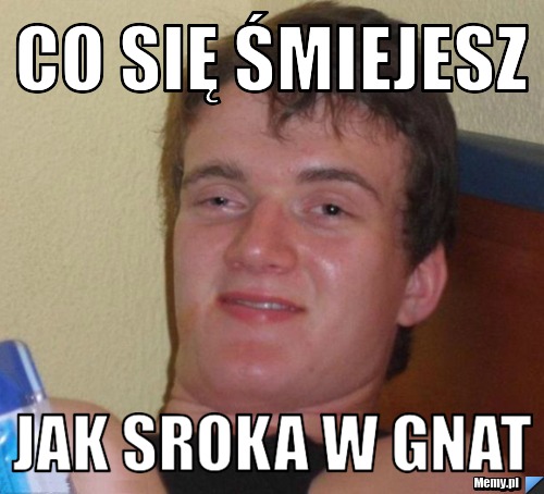 Co się śmiejesz  jak sroka w gnat