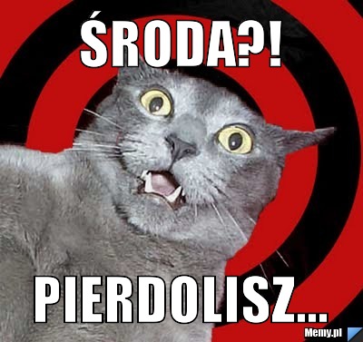 ŚRODA?! PIERDOLISZ...