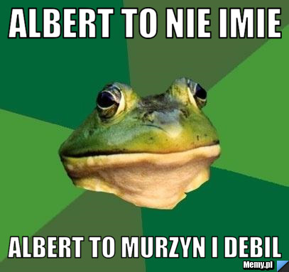 Albert to nie imie  albert to murzyn i debil