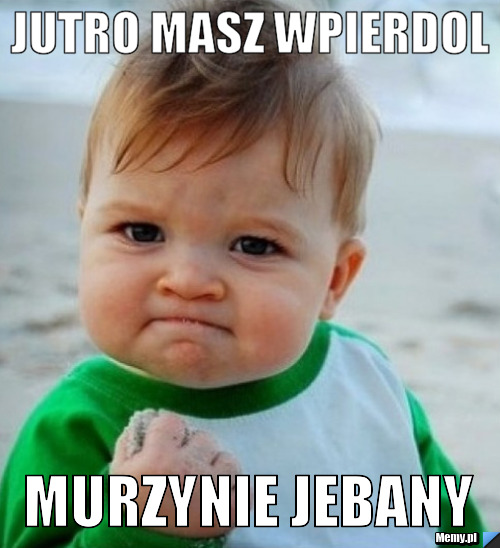 JUTRO MASZ WPIERDOL  MURZYNIE JEBANY