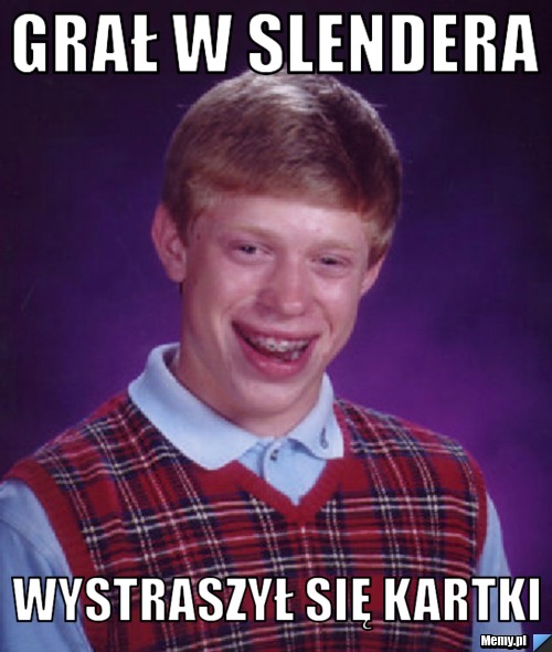 Grał w Slendera Wystraszył się kartki