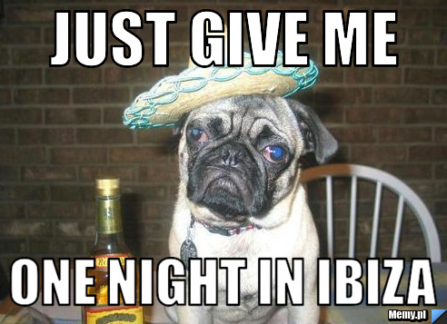 Just give me  one night in Ibiza