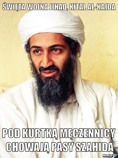 święta wojna jihad, kital al-kaida pod kurtką męczennicy chowają pasy szahida
