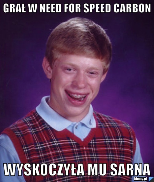 Grał w need for speed carbon wyskoczyła mu sarna