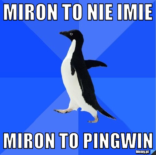 Miron to nie imie  Miron to PINGWIN 